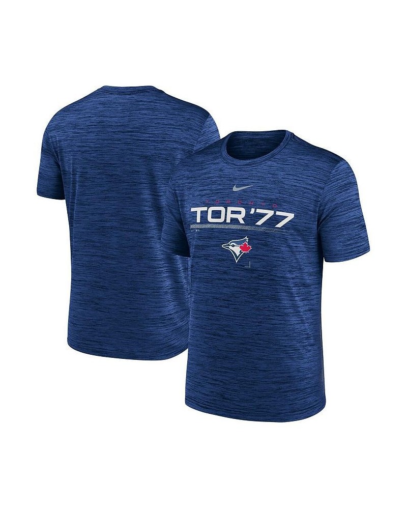 Men's Royal Toronto Blue Jays Wordmark Velocity Performance T-shirt $25.49 T-Shirts