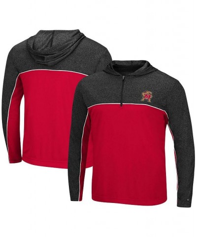 Men's Red Maryland Terrapins Flick Quarter-Zip Hoodie Windshirt $31.19 Sweatshirt