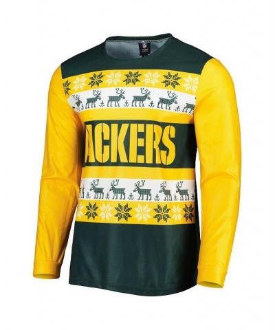 Men's Green Green Bay Packers Team Ugly Pajama Set $34.40 Pajama