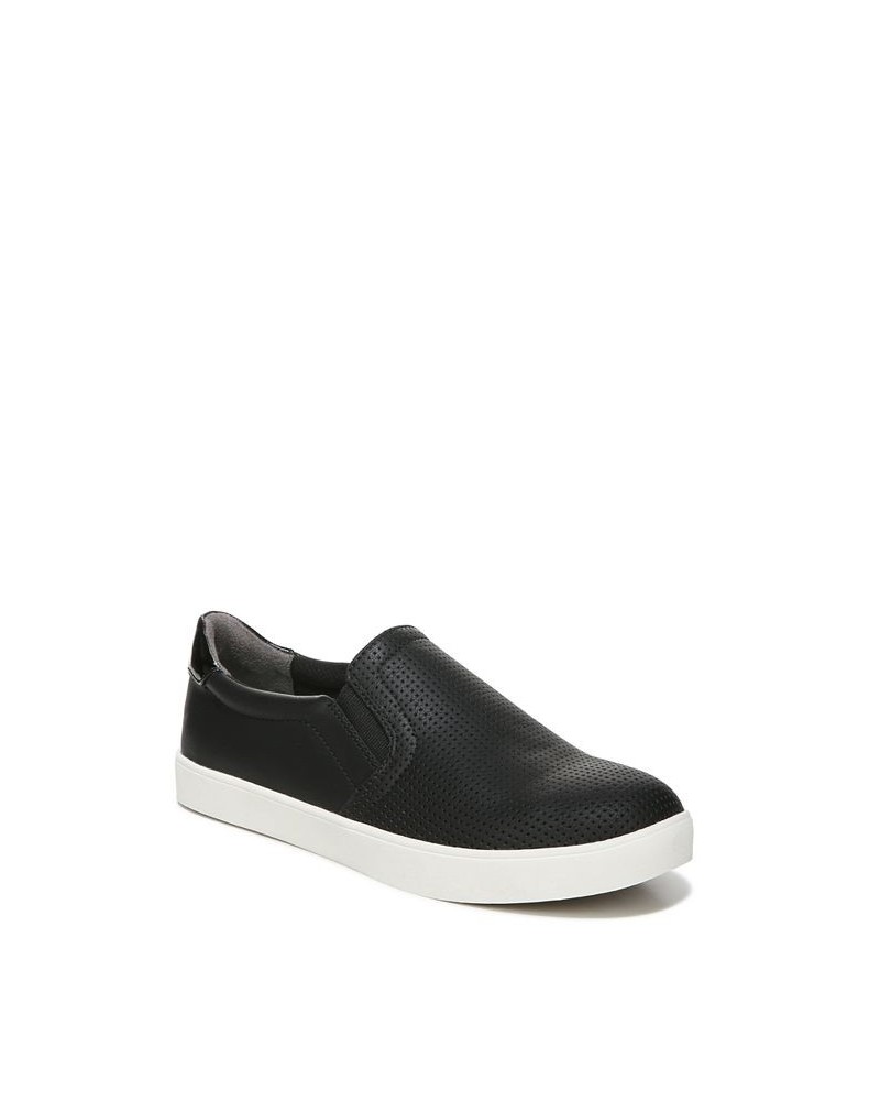 Women's Madison Slip on Sneakers Black Perf Faux Leather $27.60 Shoes