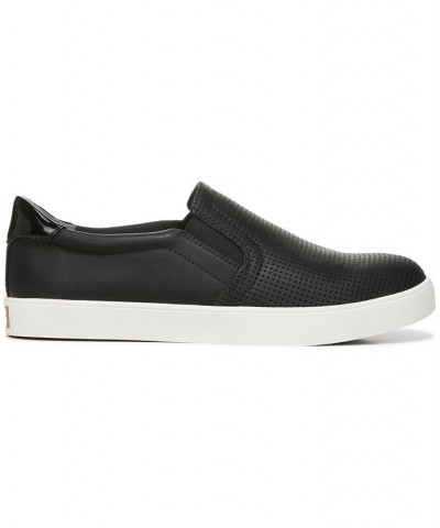 Women's Madison Slip on Sneakers Black Perf Faux Leather $27.60 Shoes