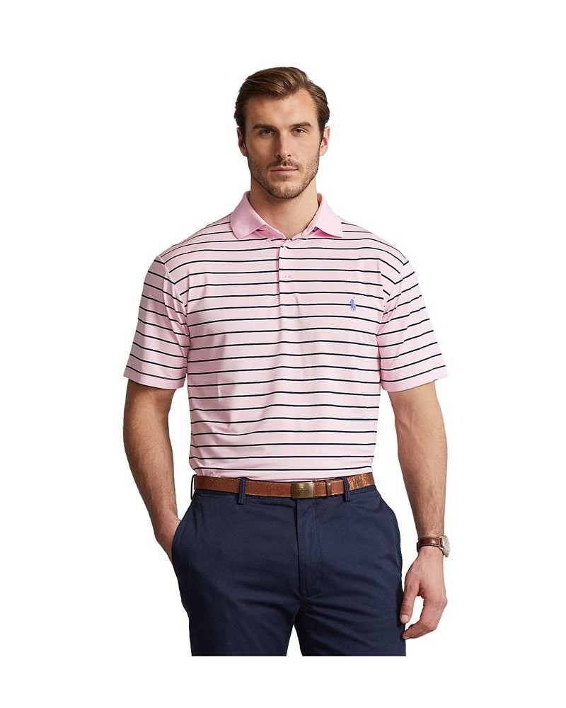 Men's Big & Tall Performance Stretch Jersey Polo Shirt Pink $58.75 Polo Shirts