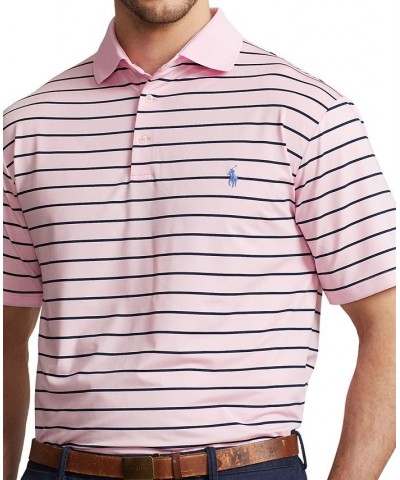 Men's Big & Tall Performance Stretch Jersey Polo Shirt Pink $58.75 Polo Shirts