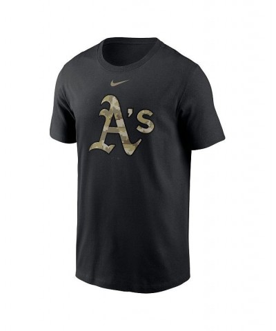 Men's Black Oakland Athletics Camo Logo Team T-shirt $22.50 T-Shirts