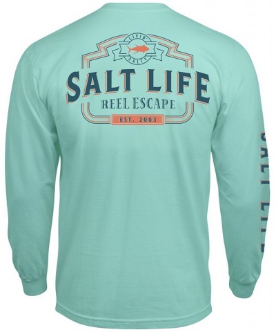 Men's Reel Livin' Long-Sleeve T-Shirt Blue $16.56 T-Shirts