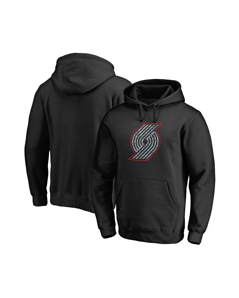 Men's Branded Black Portland Trail Blazers Static Logo Pullover Hoodie $31.61 Sweatshirt