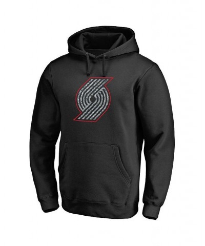 Men's Branded Black Portland Trail Blazers Static Logo Pullover Hoodie $31.61 Sweatshirt