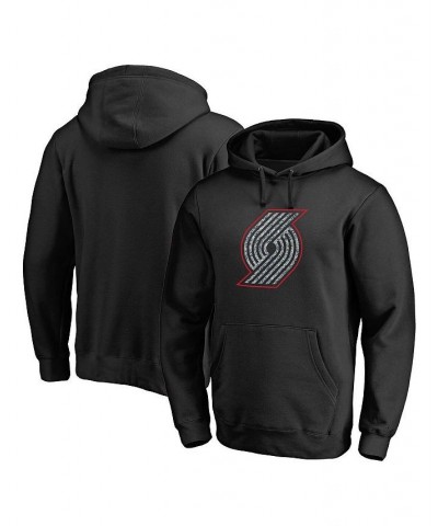 Men's Branded Black Portland Trail Blazers Static Logo Pullover Hoodie $31.61 Sweatshirt