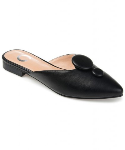 Women's Mallorie Button Mules Black $36.00 Shoes