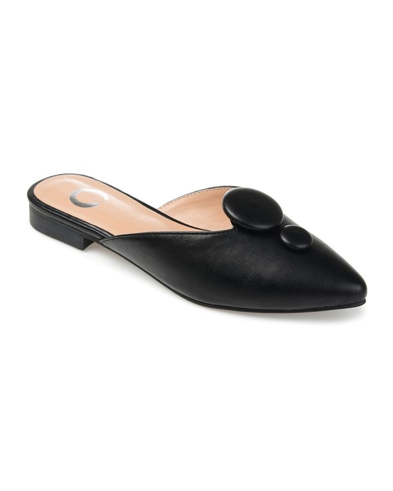 Women's Mallorie Button Mules Black $36.00 Shoes