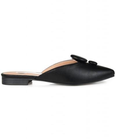 Women's Mallorie Button Mules Black $36.00 Shoes