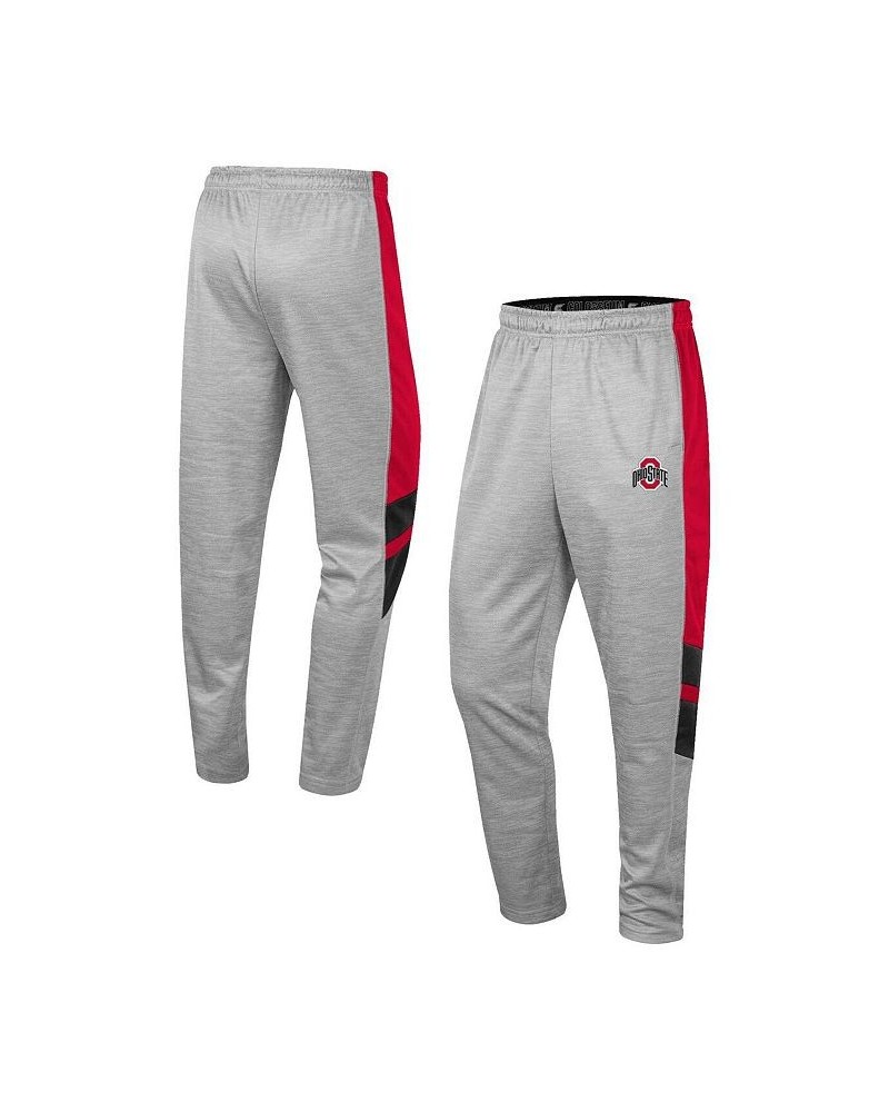 Men's Heathered Gray and Scarlet Ohio State Buckeyes Bushwood Pants $33.59 Pants