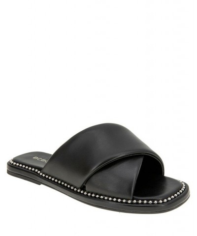 Women's Tabby Flat Sandal Black $42.57 Shoes