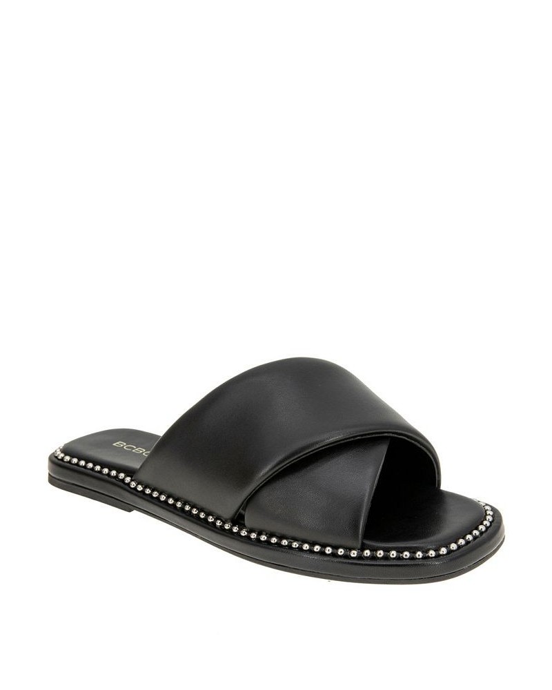 Women's Tabby Flat Sandal Black $42.57 Shoes