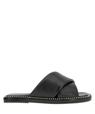 Women's Tabby Flat Sandal Black $42.57 Shoes