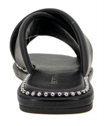 Women's Tabby Flat Sandal Black $42.57 Shoes