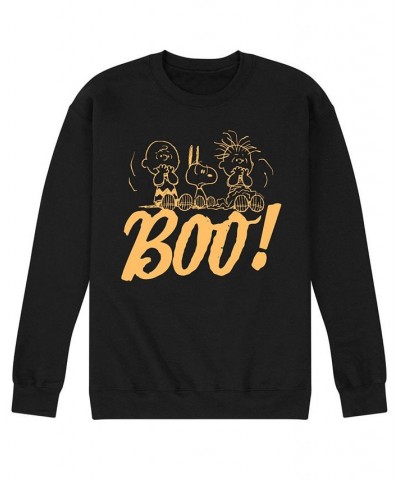 Men's Peanuts Boo Fleece T-shirt Black $32.99 T-Shirts