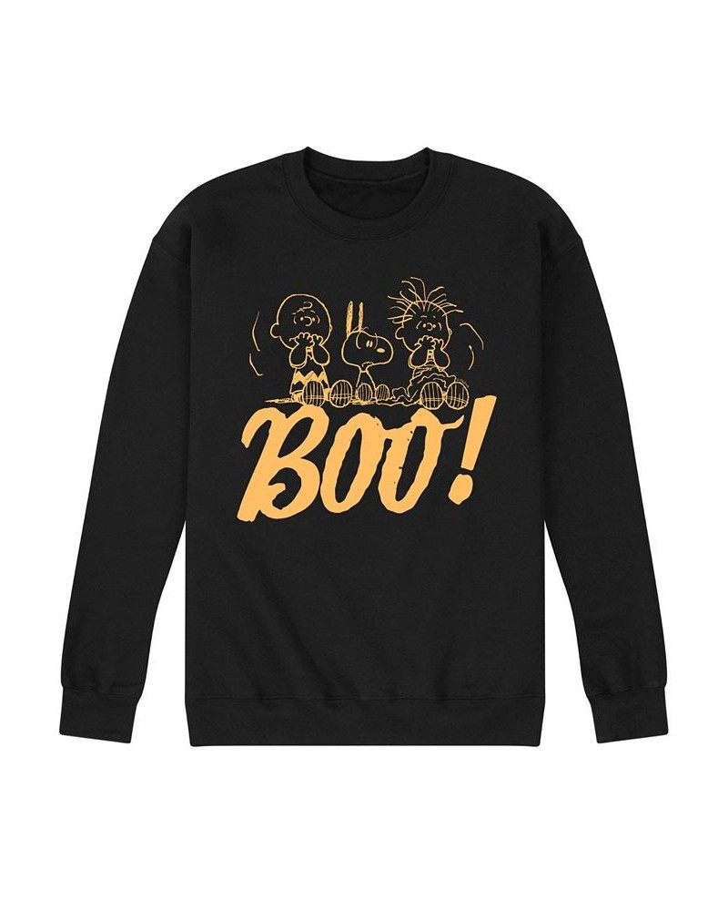 Men's Peanuts Boo Fleece T-shirt Black $32.99 T-Shirts