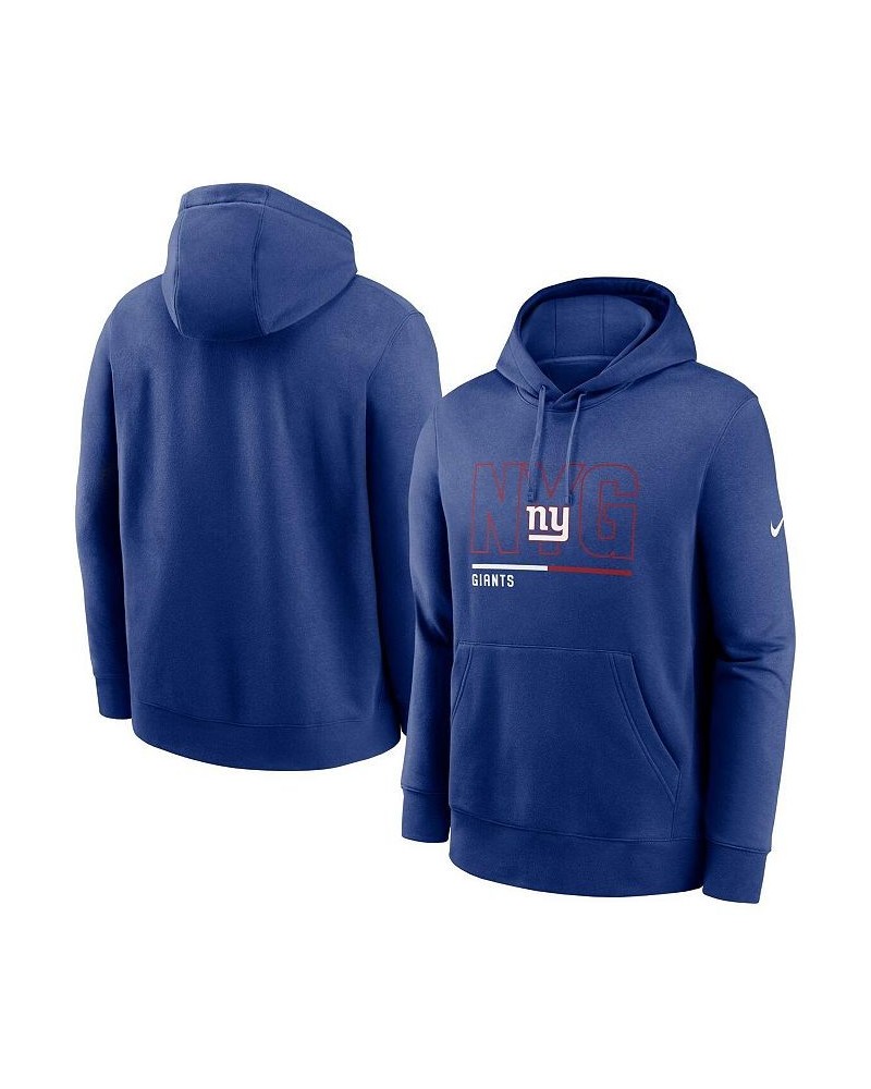 Men's Royal New York Giants City Code Club Fleece Pullover Hoodie $39.95 Sweatshirt