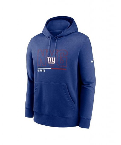 Men's Royal New York Giants City Code Club Fleece Pullover Hoodie $39.95 Sweatshirt