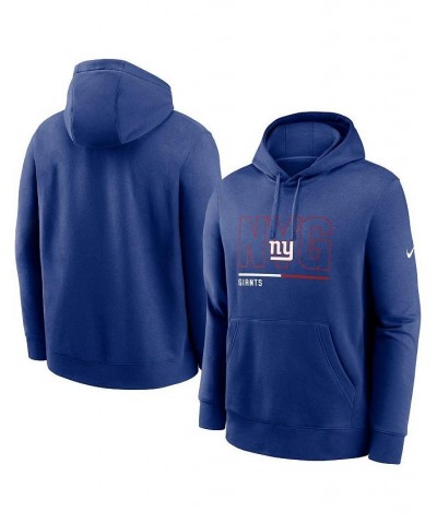 Men's Royal New York Giants City Code Club Fleece Pullover Hoodie $39.95 Sweatshirt