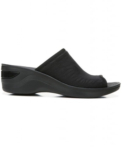 Deluxe Washable Slide Wedge Sandals Black $43.20 Shoes