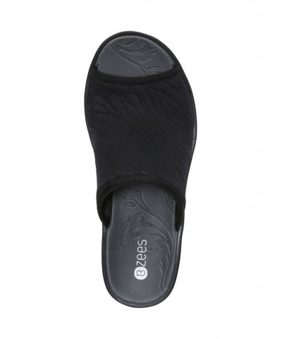 Deluxe Washable Slide Wedge Sandals Black $43.20 Shoes