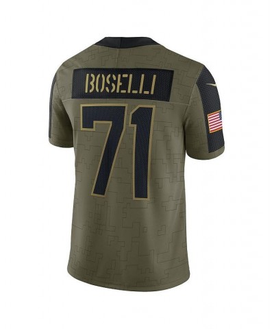 Men's Tony Boselli Olive Jacksonville Jaguars 2021 Salute To Service Retired Player Limited Jersey $68.50 Jersey