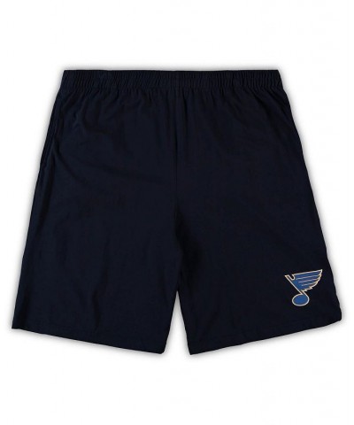 Men's Blue, Heathered Charcoal St. Louis Blues Big and Tall T-shirt and Shorts Sleep Set $38.40 Pajama