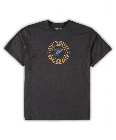 Men's Blue, Heathered Charcoal St. Louis Blues Big and Tall T-shirt and Shorts Sleep Set $38.40 Pajama