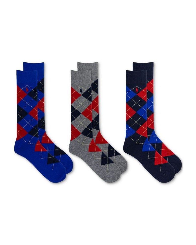 Ralph Lauren Men's Socks, Dress Argyle Crew 3 Pack Socks PD05 $13.94 Socks