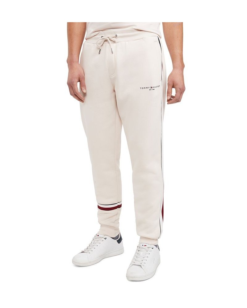 Men's New Global Stripe Jogger Sweatpants Tan/Beige $43.14 Pants