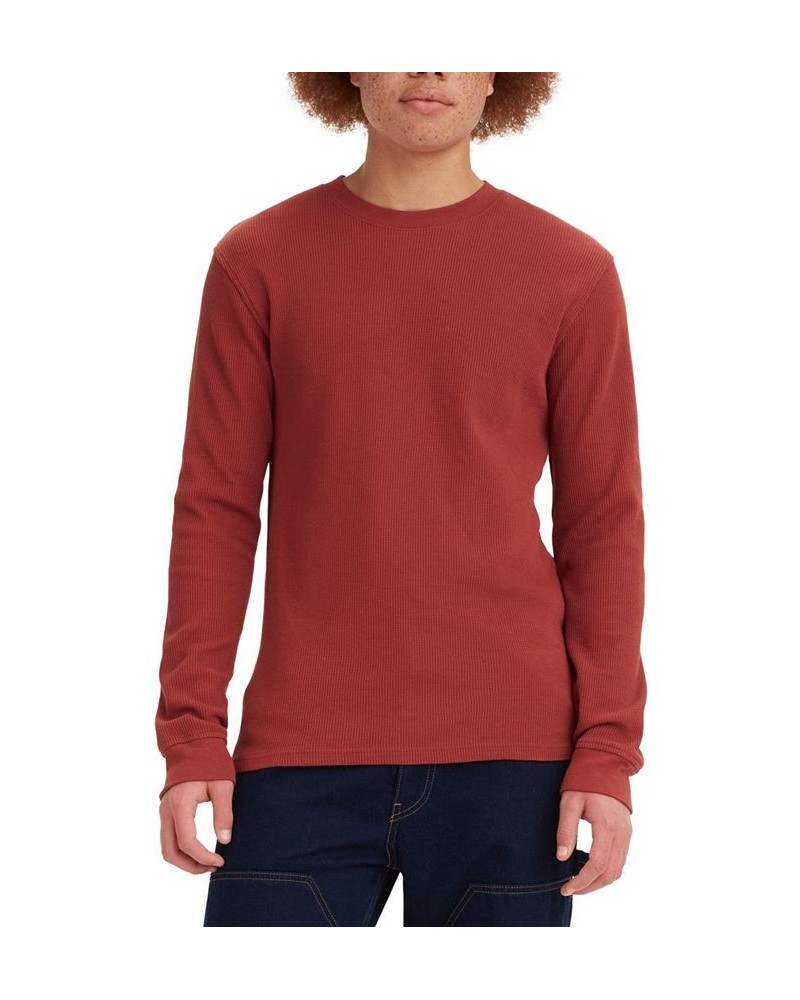 Men's Waffle Knit Thermal Long Sleeve T-Shirt PD04 $21.29 Shirts