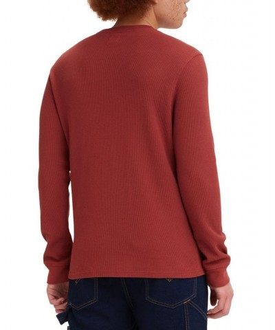 Men's Waffle Knit Thermal Long Sleeve T-Shirt PD04 $21.29 Shirts