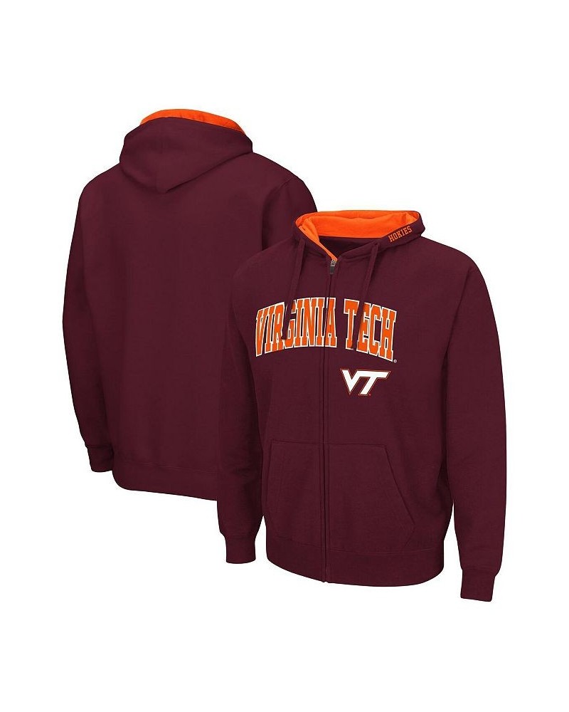 Men's Maroon Virginia Tech Hokies Arch Logo 3.0 Full-Zip Hoodie $35.39 Sweatshirt