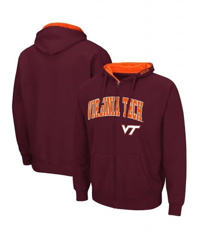 Men's Maroon Virginia Tech Hokies Arch Logo 3.0 Full-Zip Hoodie $35.39 Sweatshirt