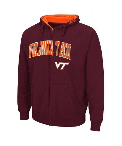 Men's Maroon Virginia Tech Hokies Arch Logo 3.0 Full-Zip Hoodie $35.39 Sweatshirt