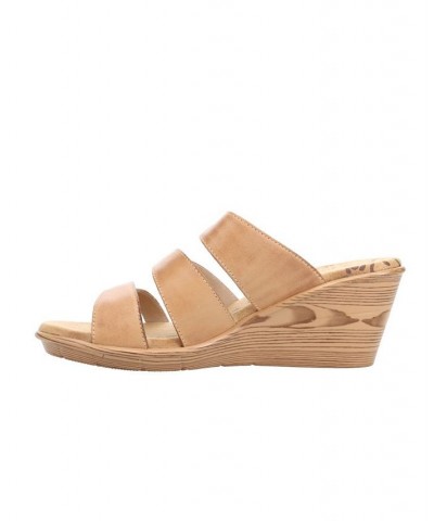 Women's Lexie Slide Sandals Brown $42.73 Shoes