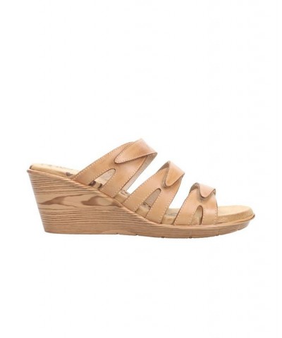 Women's Lexie Slide Sandals Brown $42.73 Shoes