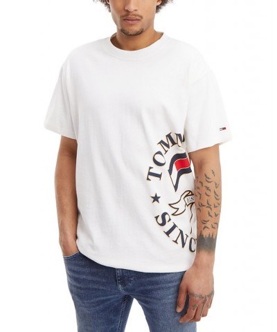 Men's Modern Side Logo T-Shirt White $21.56 T-Shirts