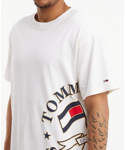 Men's Modern Side Logo T-Shirt White $21.56 T-Shirts