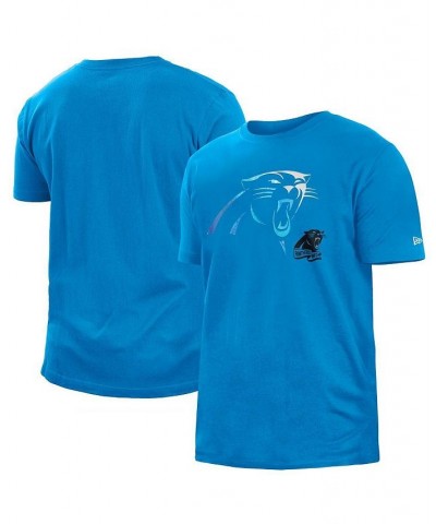 Men's Blue Carolina Panthers 2022 Sideline Ink Dye T-shirt $20.79 T-Shirts