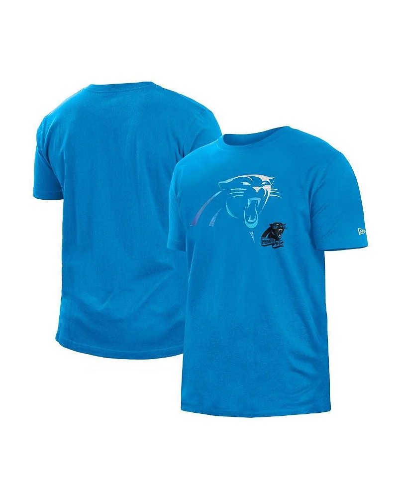 Men's Blue Carolina Panthers 2022 Sideline Ink Dye T-shirt $20.79 T-Shirts