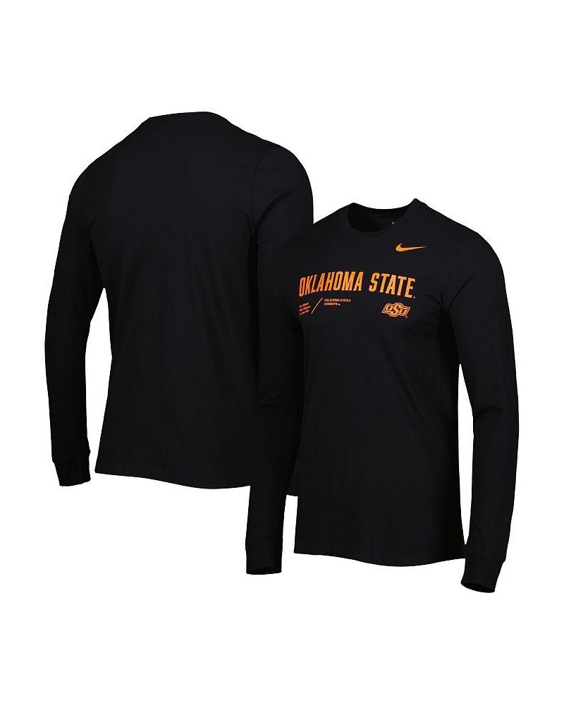 Men's Black Oklahoma State Cowboys Team Practice Performance Long Sleeve T-shirt $29.49 T-Shirts