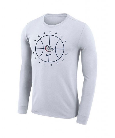 Men's White Gonzaga Bulldogs Basketball Icon Legend Performance Long Sleeve T-shirt $24.20 T-Shirts