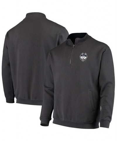 Men's Charcoal Uconn Huskies Tortugas Logo Quarter-Zip Jacket $24.00 Sweatshirt