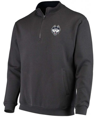 Men's Charcoal Uconn Huskies Tortugas Logo Quarter-Zip Jacket $24.00 Sweatshirt