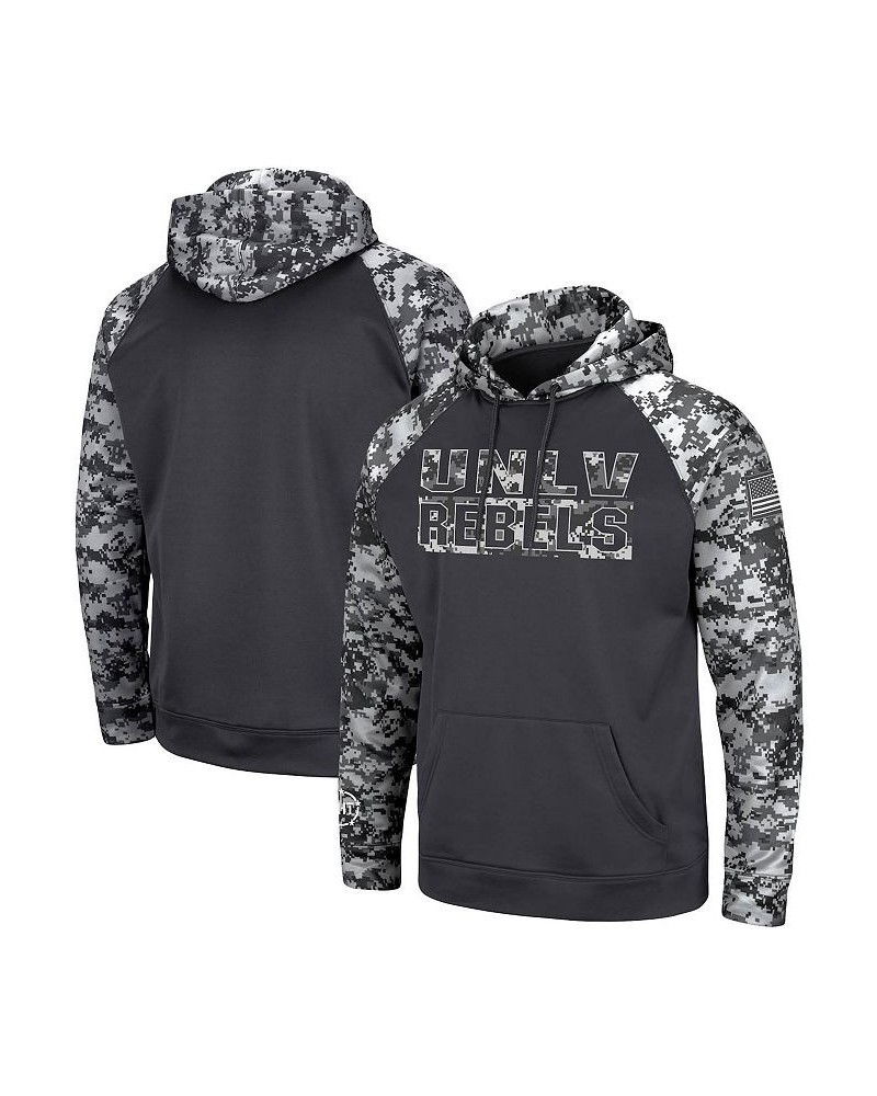 Men's Charcoal UNLV Rebels OHT Military-Inspired Appreciation Digital Camo Pullover Hoodie $38.99 Sweatshirt