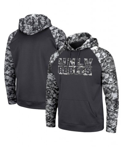 Men's Charcoal UNLV Rebels OHT Military-Inspired Appreciation Digital Camo Pullover Hoodie $38.99 Sweatshirt