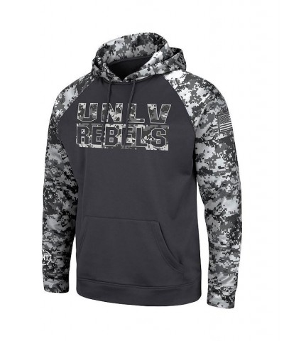 Men's Charcoal UNLV Rebels OHT Military-Inspired Appreciation Digital Camo Pullover Hoodie $38.99 Sweatshirt